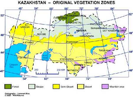 vegetation zones of Kazakhstan